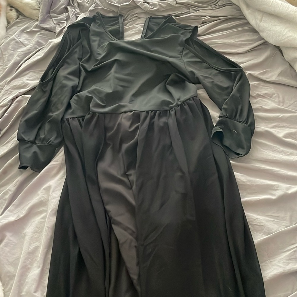 Black long sleeve flowy jumpsuit